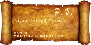 Pajzer Virgínia névjegykártya